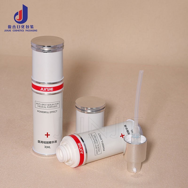 高档简约30ml精华液瓶鸡嘴泵头化妆品分装瓶AS塑料按压乳液包装瓶图3