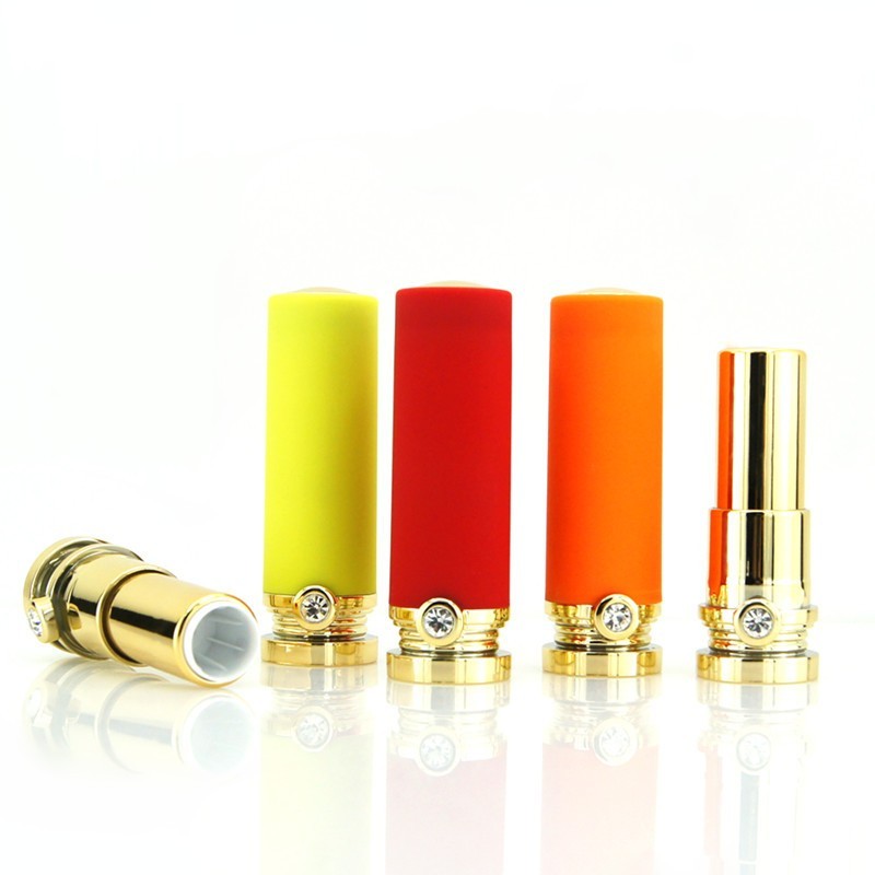 口红管空管 新款 加重镶钻 渐变多色圆形口红管 口红管定制图4