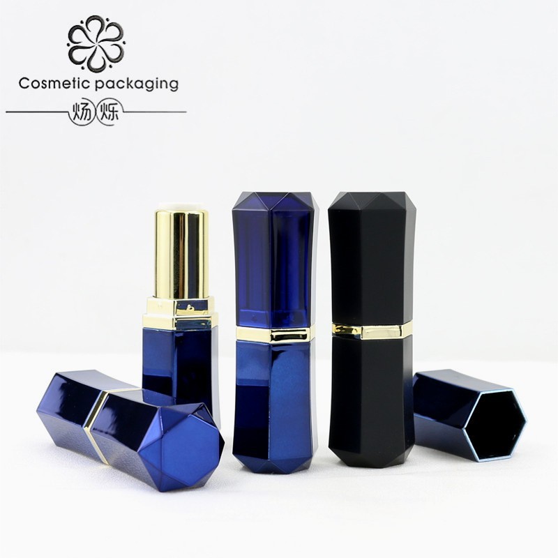 六边形钻石 加重 口红管空管 唇膏管 唇彩管 化妆品管材 可印logo