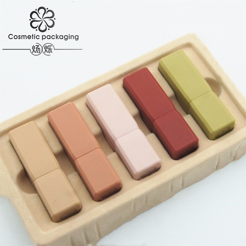 口红空管 加重喷镀渐变色方形口红管 唇膏管唇釉管套盒化妆品包材图2