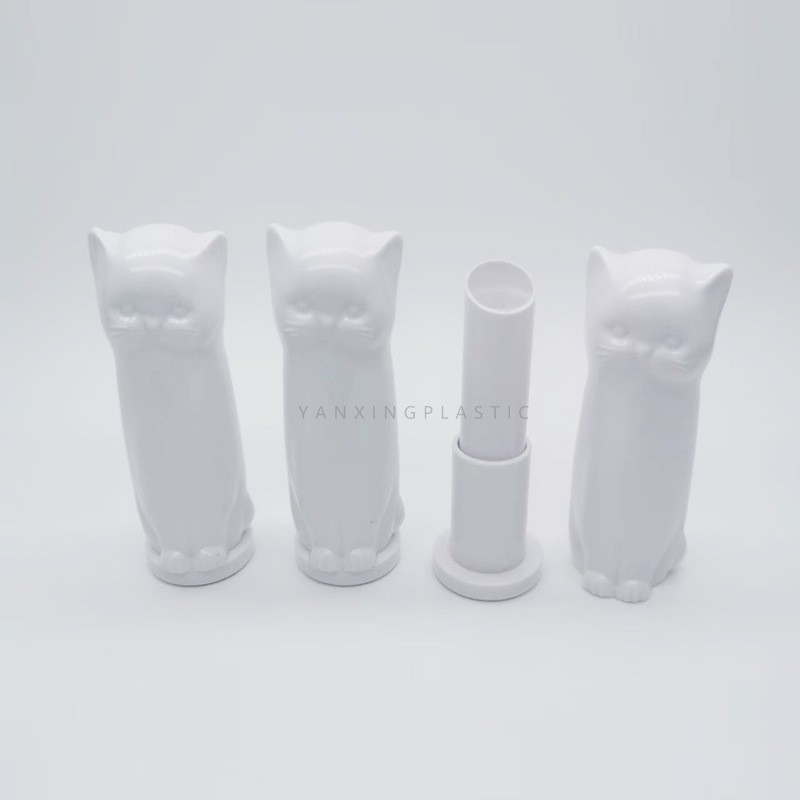 白色猫咪立体口红管容器空管适配彩妆唇部产品包装彩妆化妆品包材图3