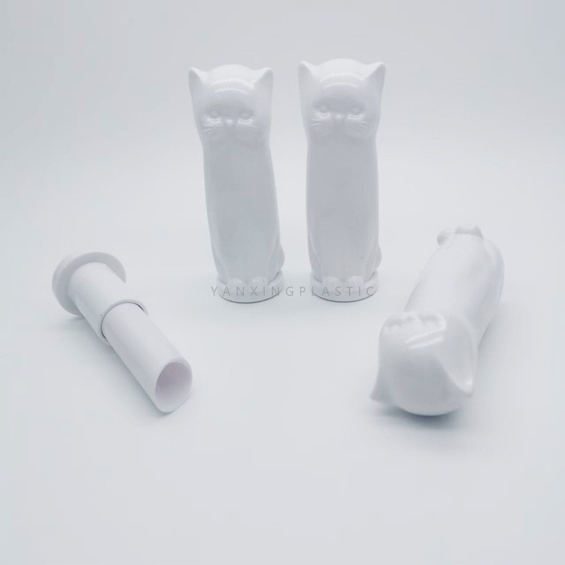 白色猫咪立体口红管容器空管适配彩妆唇部产品包装彩妆化妆品包材图2