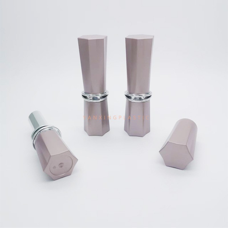 八角口红管包材银环装饰适配唇部彩妆包装简约高级美妆包装定制图2