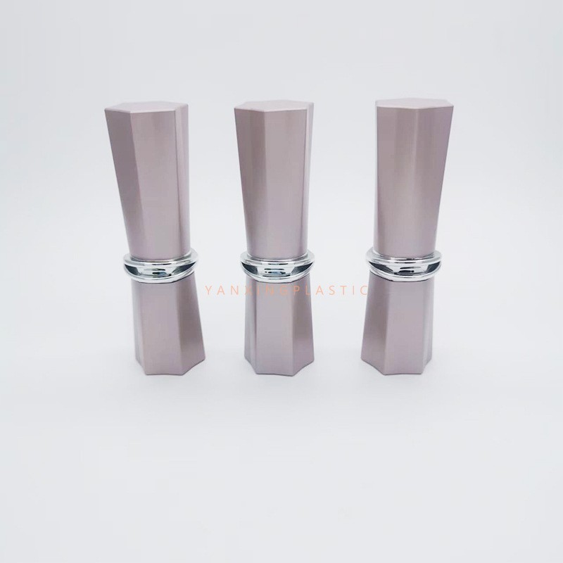 八角口红管包材银环装饰适配唇部彩妆包装简约高级美妆包装定制图4