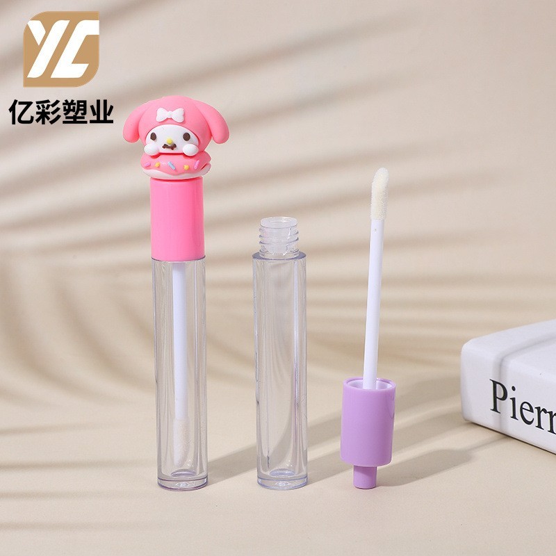 6色卡通娃娃头唇釉管 唇油管 可爱唇彩管 彩妆包材厂家图2