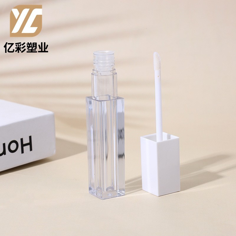 7ml正方形唇釉管塑料瓶空管圆形唇彩管化妆品包装管分