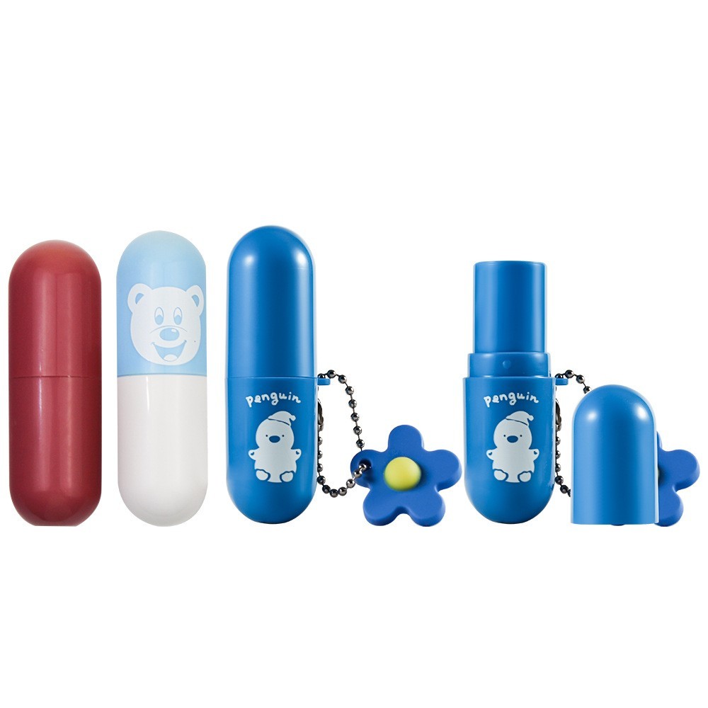 胶囊唇膏管 平口 迷你口蜡管 可挂链 塑料包材图4