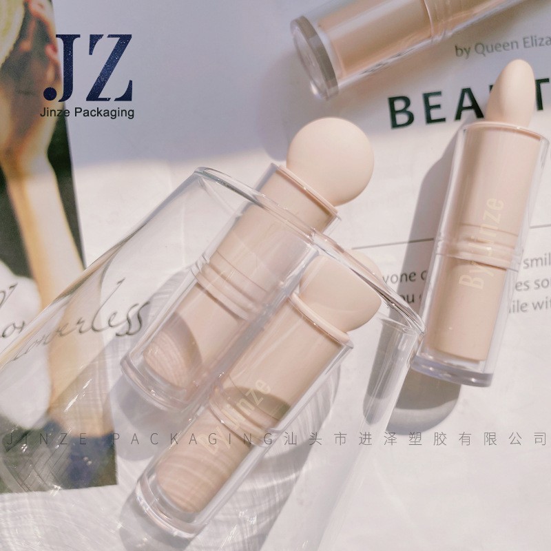 厂家定制 圆形卡扣加重手感纽扣底座口红管唇膏管 PCR塑料包材图4