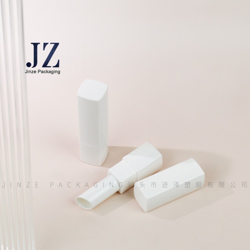 厂家定制 方形带中圈唇膏管口红管 斜口11.1mm 塑料空管包材图3