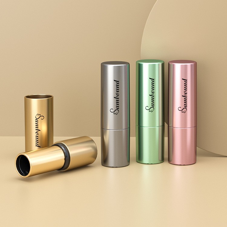 金属口红唇彩空管包材圆形锌合金润唇膏管子3ML可旋转口红管图4