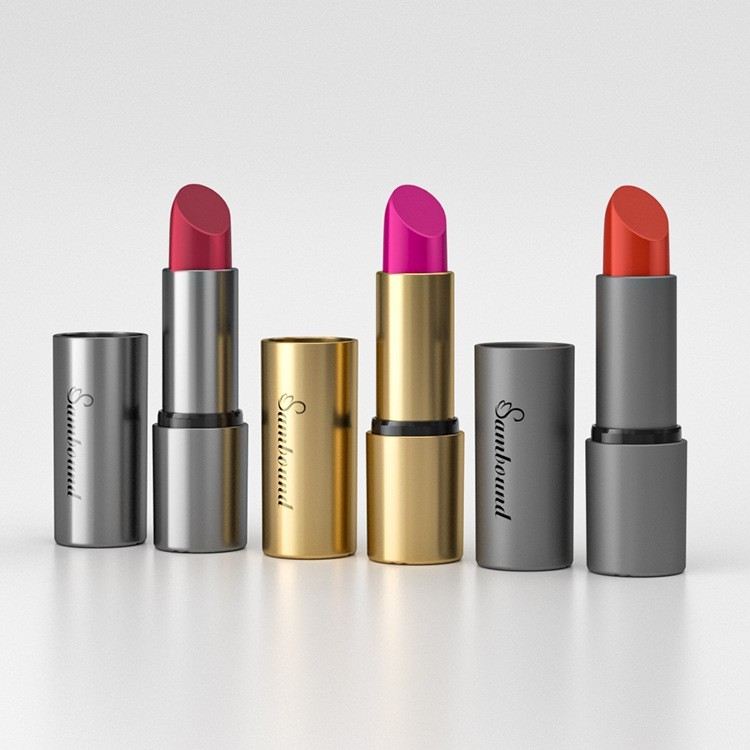 金属口红唇彩空管包材圆形锌合金润唇膏管子3ML可旋转口红管图2