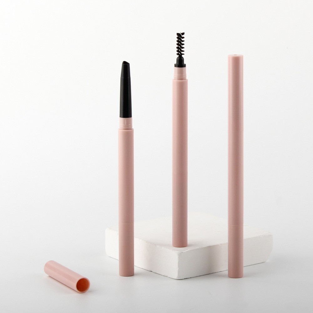 新款粉色三角自然野生眉眉笔管包材眼线胶笔管染眉笔彩妆分装管