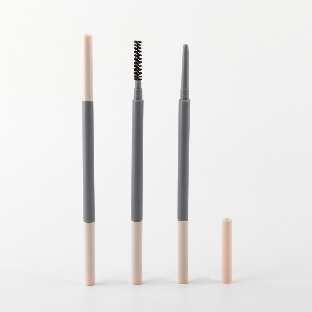 旋转眉笔包材双头眉笔管空管带毛刷眼线胶笔卧蚕笔包材彩妆包材
