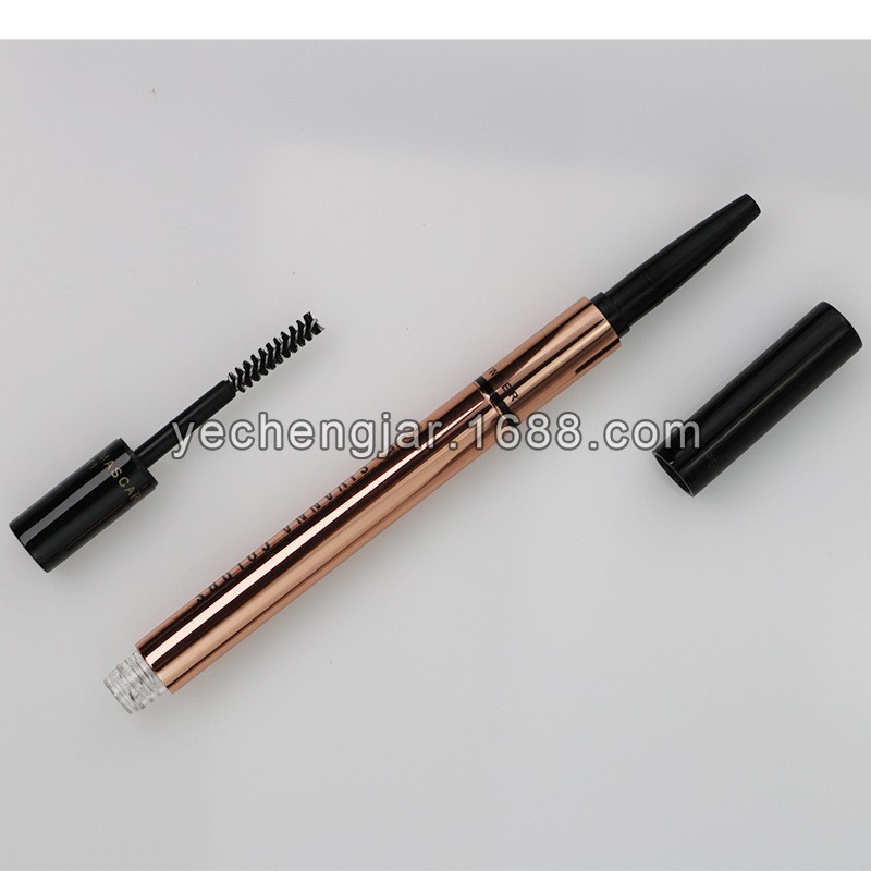 东南亚电商热卖三合一眉笔包材2.5g铝塑壳三头气垫眉粉眉膏带刷子图4