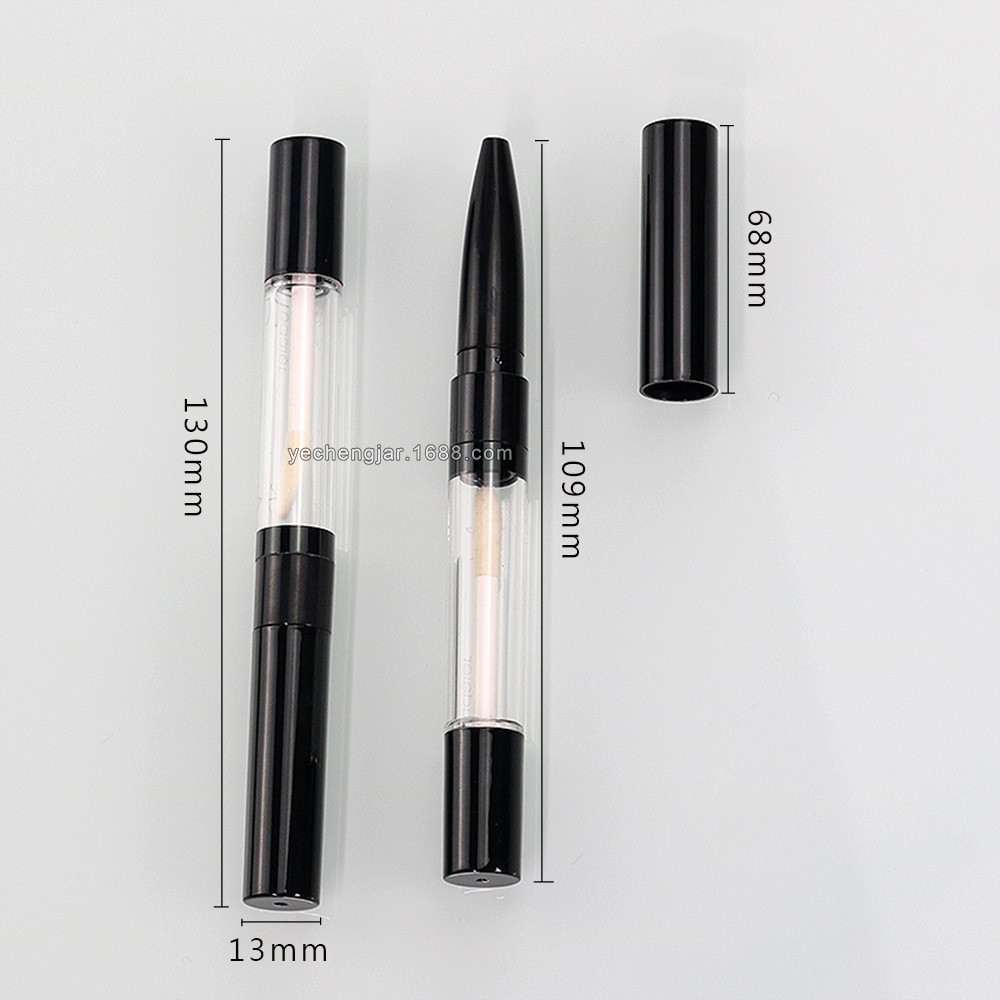 2合1双头眉笔染眉膏霜塑壳包材2g+3g唇线笔管唇釉水睫毛空管EX-2图2