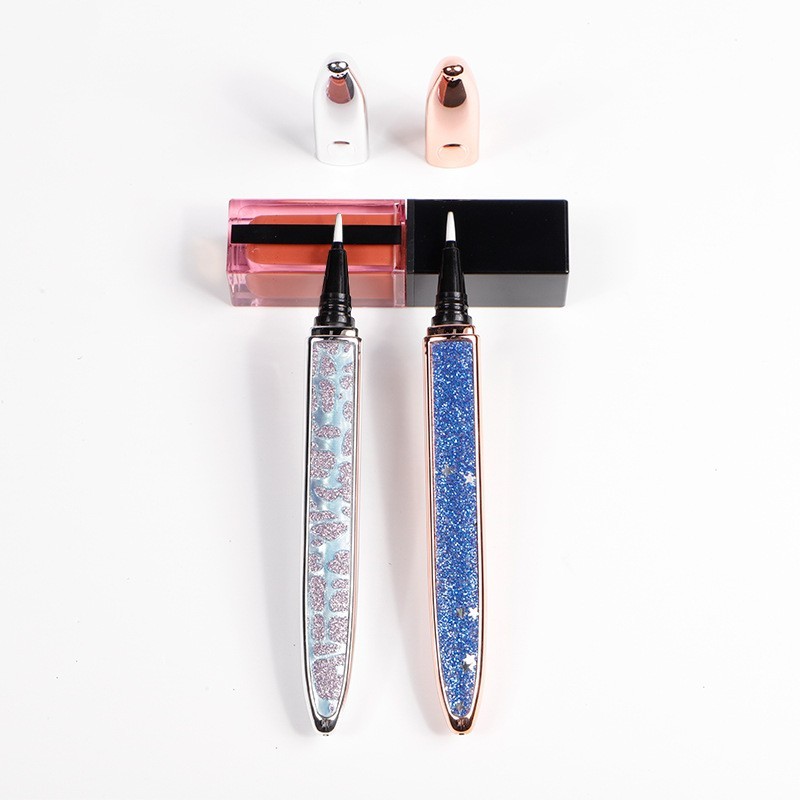自动眉笔包材皮革款化妆描眉自动笔细笔头液体滚珠星空砖石款笔套图4