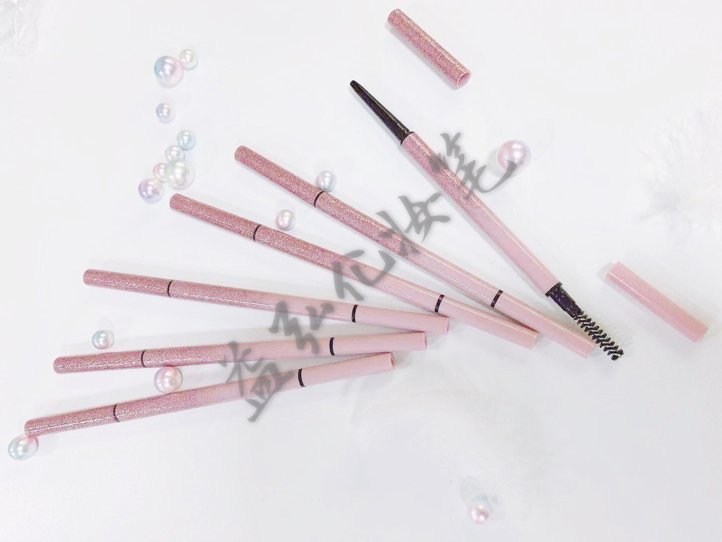 渐变星空BuLingBuLing闪精雕精细眉笔彩妆包材塑料笔壳图3