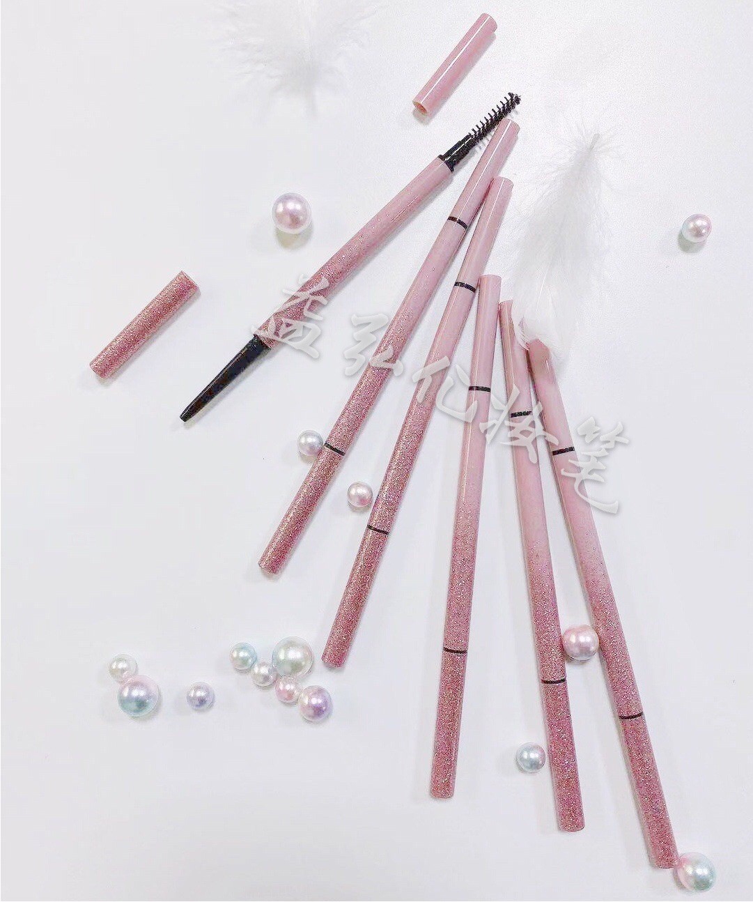 渐变星空BuLingBuLing闪精雕精细眉笔彩妆包材塑料笔壳图4