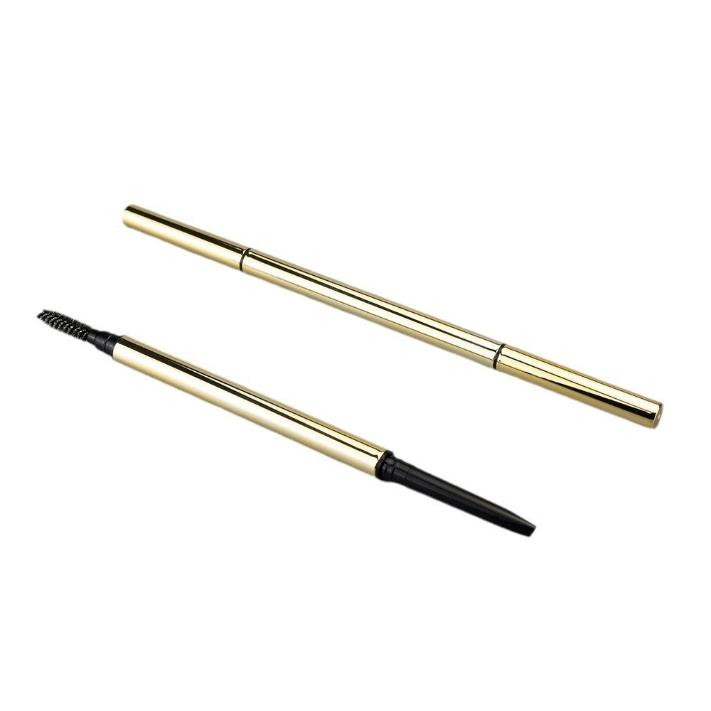 时尚黑金旋转双头眉笔管带刷 化妆笔空管包材厂图5