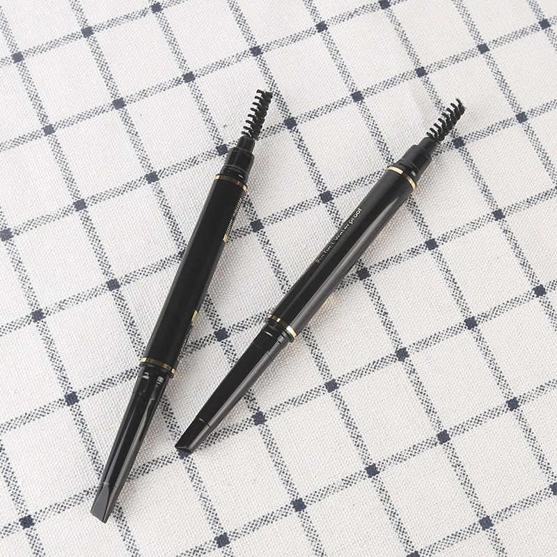 化妆品包材厂家OEM双头旋转眉笔空管 带眉刷两用眉笔包装图3