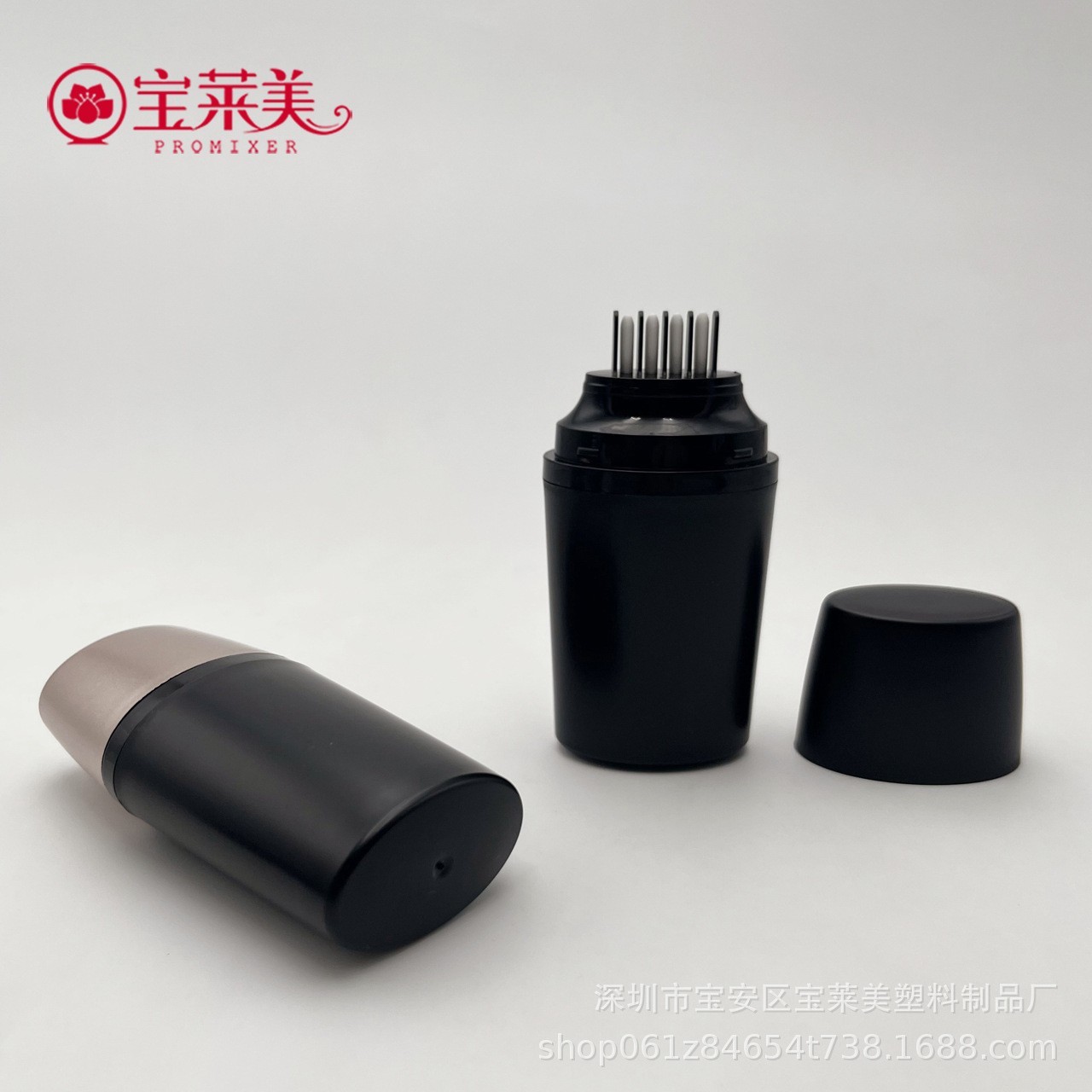 20g按摩美发棒发膏包材带梳旋转倒灌塑料防晒膏棒遮瑕染发棒包材图2