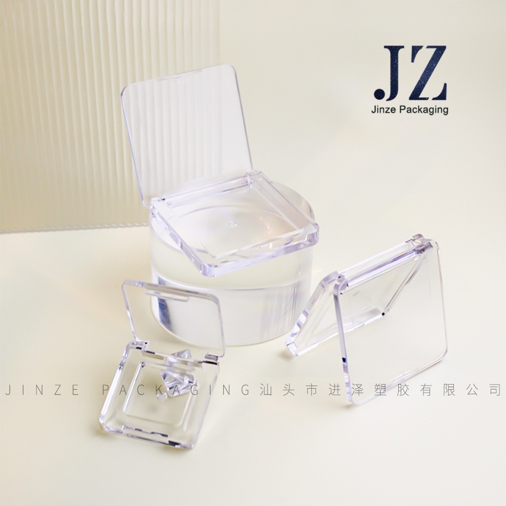 厂家定制 方形 卡扣 单色 眼影盘 腮红盘 塑料 空盒 包材