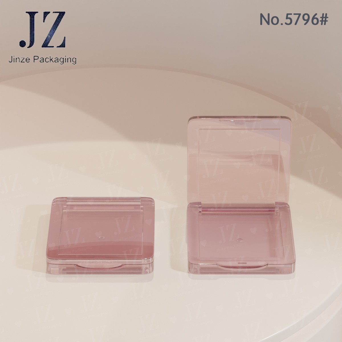 厂家定制 方形 卡扣 单色 眼影盘 腮红盘 塑料 空盒 包材图4