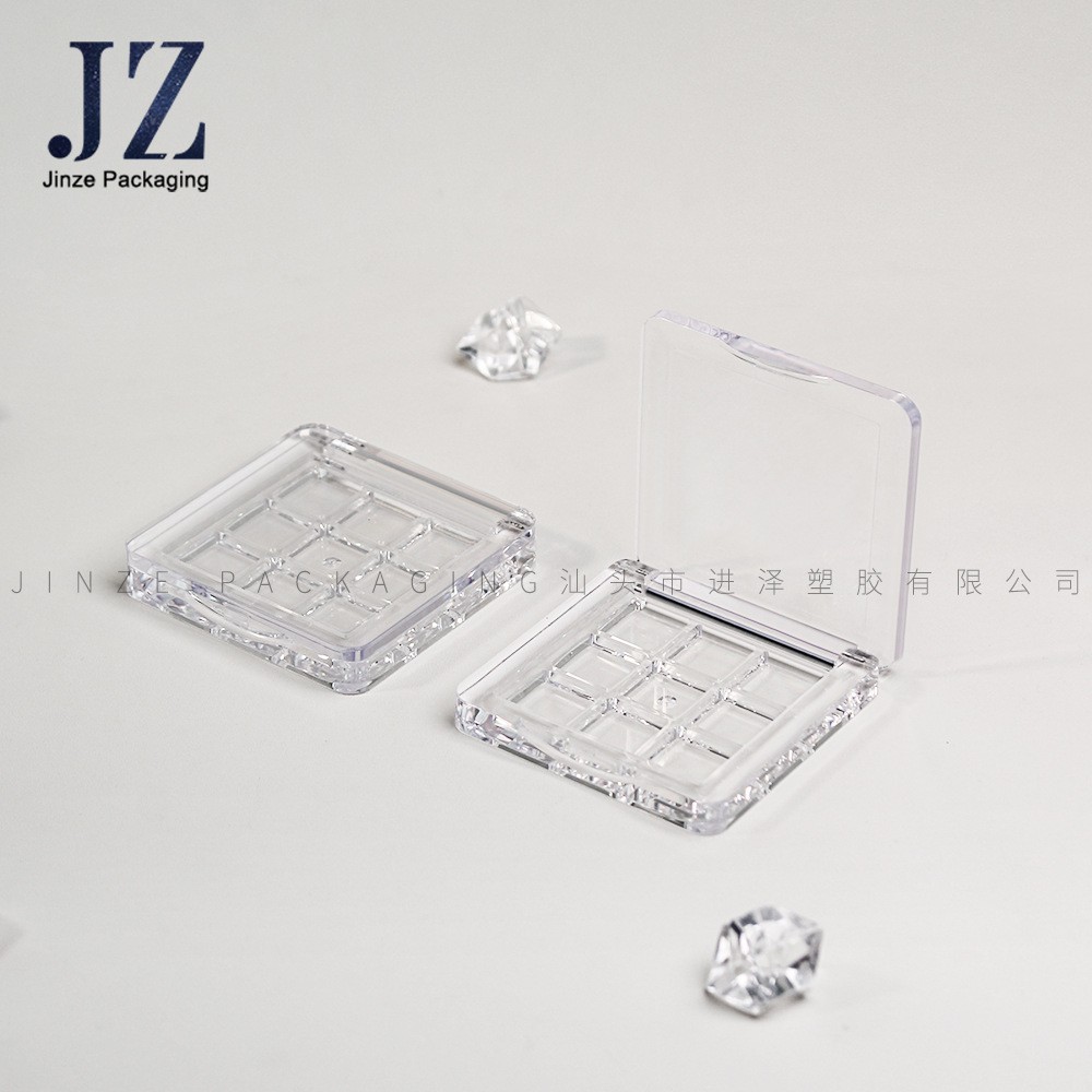 厂家定制 方形 卡扣 单色 眼影盘 腮红盘 塑料 空盒 包材图5