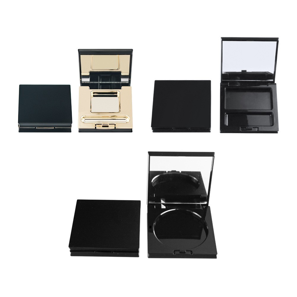 厂家定制 方形带镜 单格带刷位/双格/单格 眼影盒粉饼盒 塑料包材图3