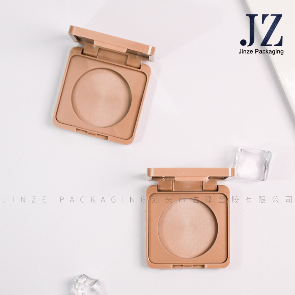 厂家定制 方形 卡扣 单色 眼影盒 腮红 高光盒 塑料 空盒 包材图5