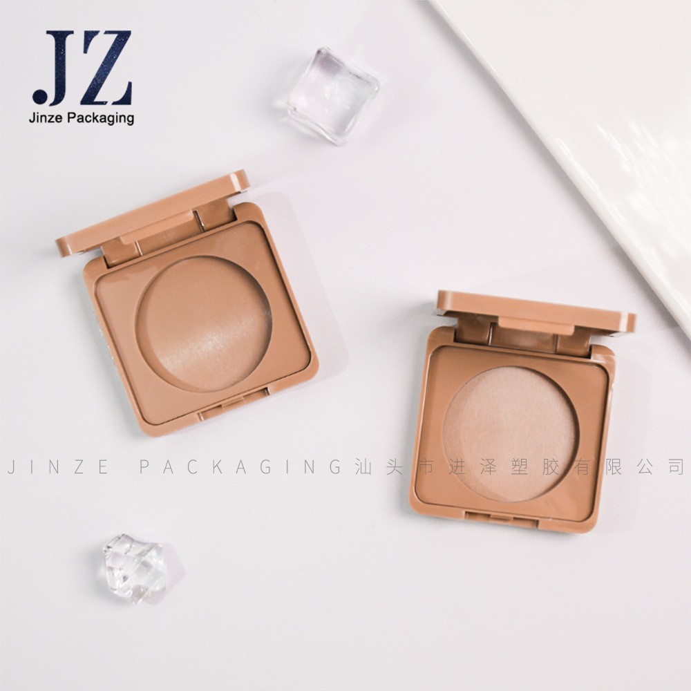 厂家定制 方形 卡扣 单色 眼影盒 腮红 高光盒 塑料 空盒 包材图2
