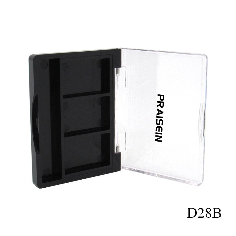 厂家新款化妆品眼影盒 2色3色塑料眉粉盒带刷格 遮瑕空盒子图3