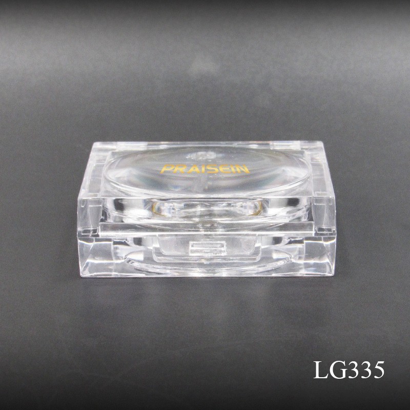 方形单色眼影盒卡扣式透明眼影空盒塑料包材图2