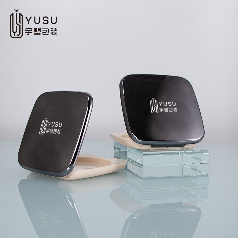 网红款大容量粉饼盒18g翻盖卡扣式带镜子定妆多用粉饼盒子包材图2