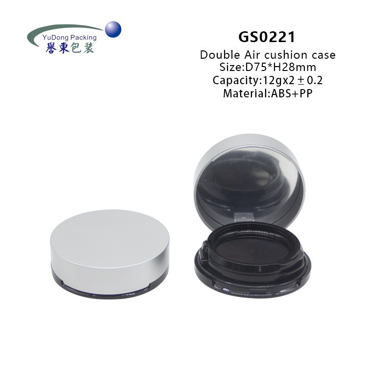 简约圆形双层气垫彩妆包材 定制标签