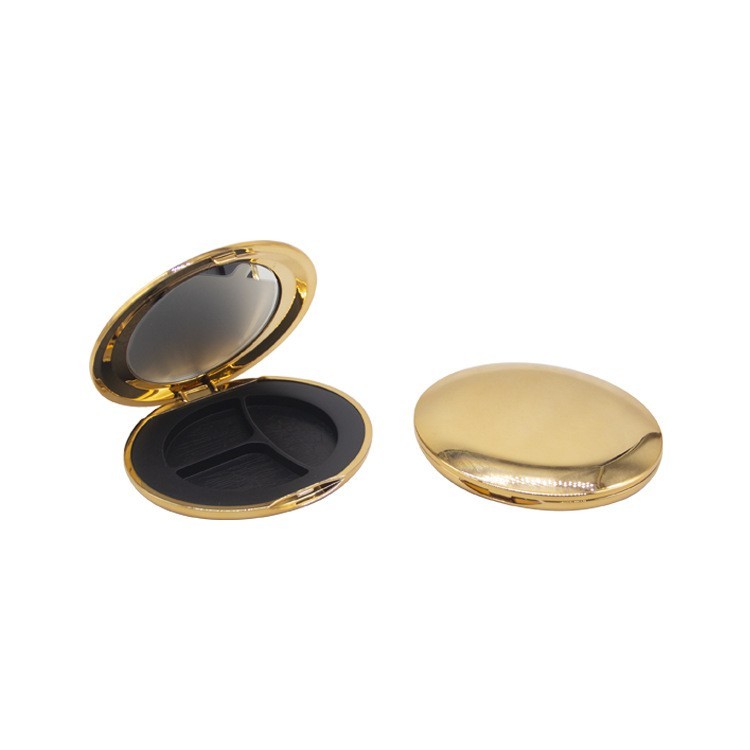金色圆形三色眼影盒 腮红盒 高光盒化妆品包材图4