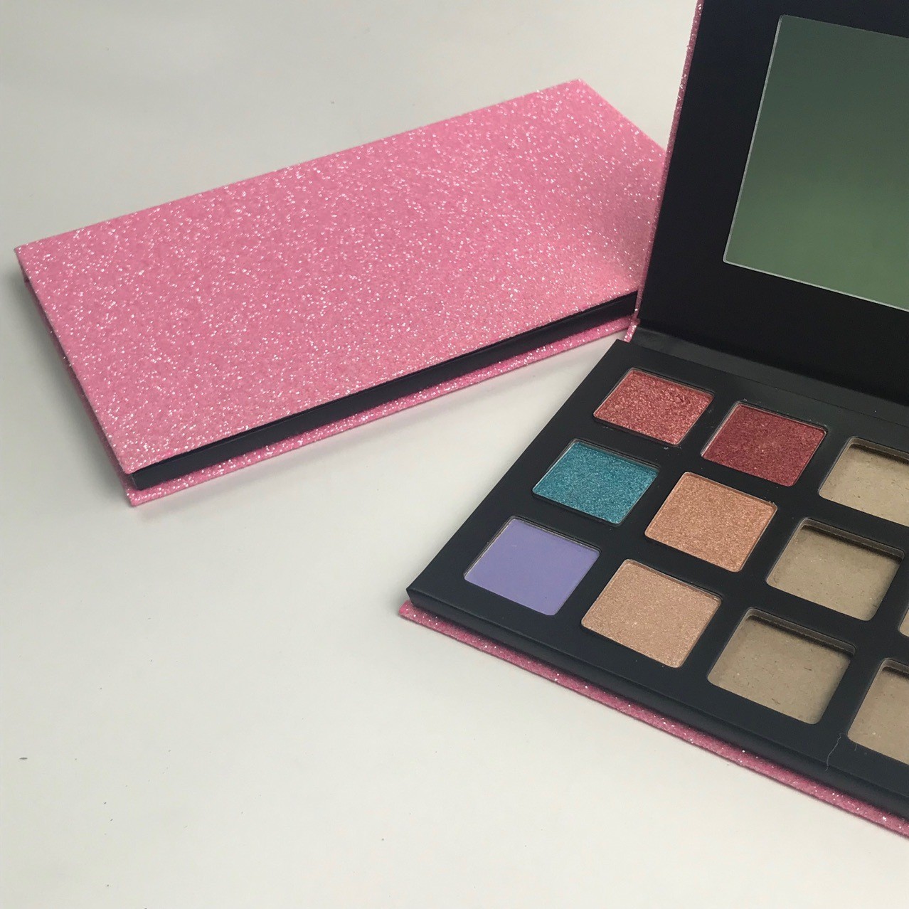 眼影包材化妆品包装盒子金葱18色化妆品眼影盒DIY磁铁彩妆盒图2