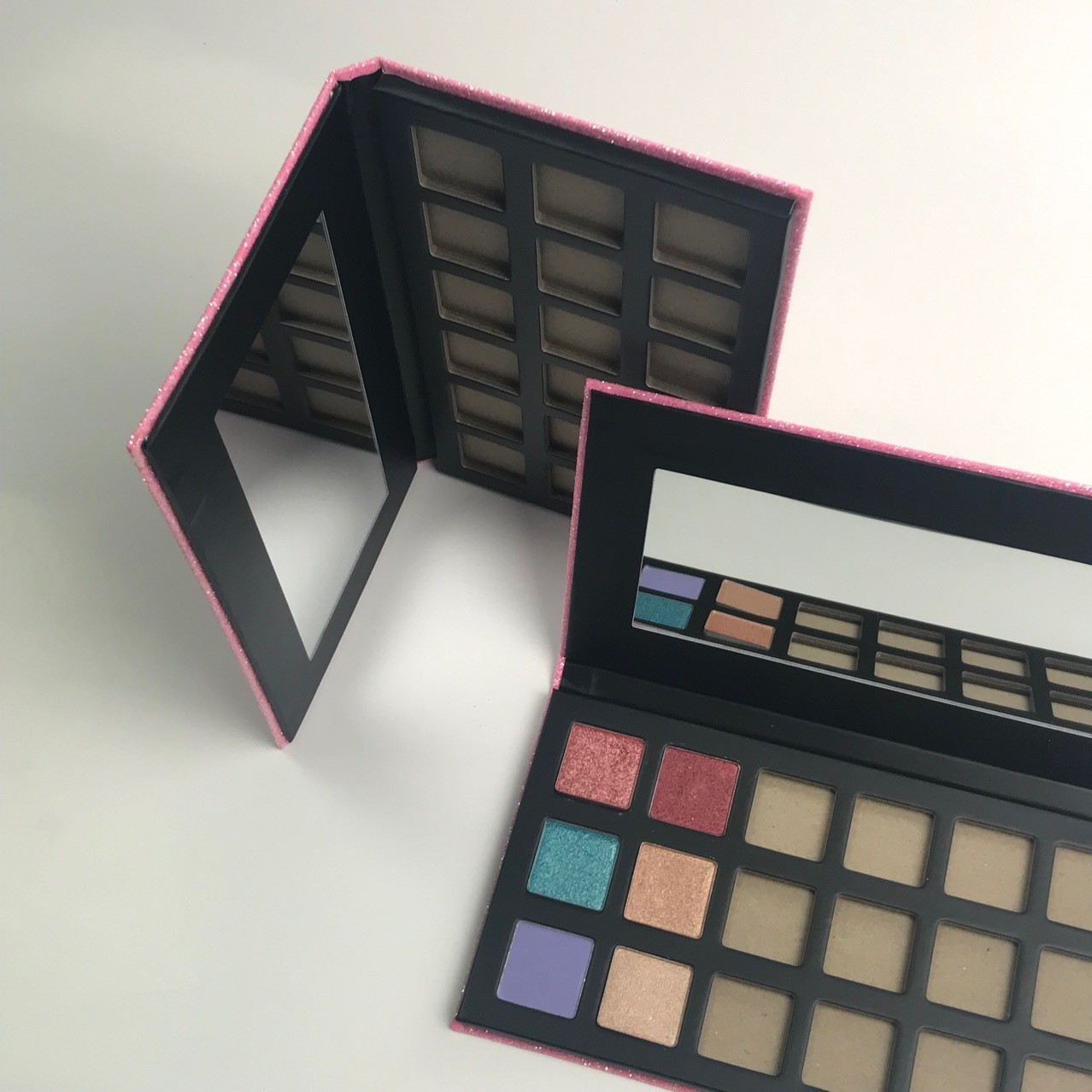 眼影包材化妆品包装盒子金葱18色化妆品眼影盒DIY磁铁彩妆盒图5