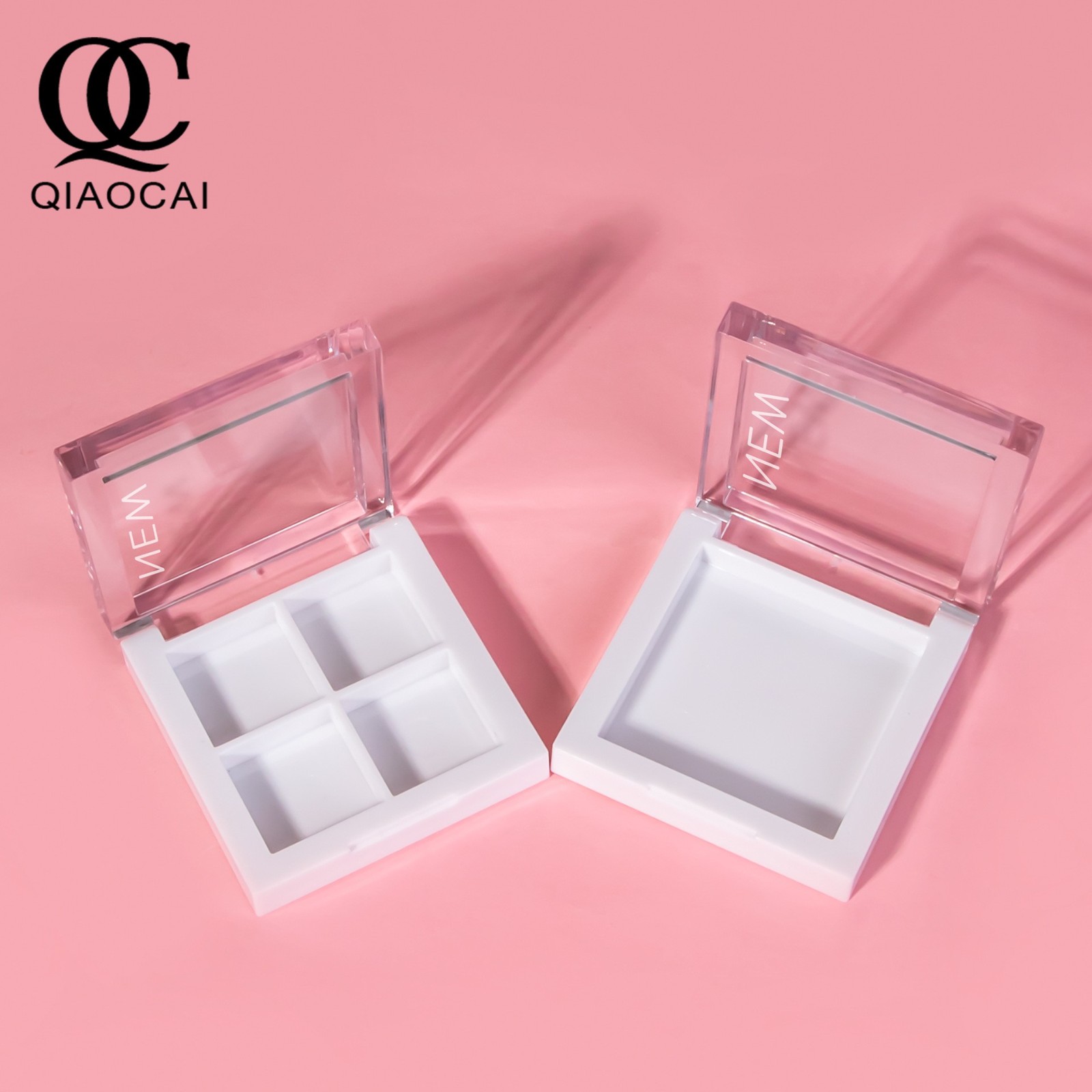 方形四色眼影盒8g单色粉饼盒翻盖卡扣彩妆化妆品包材跨境专供图2