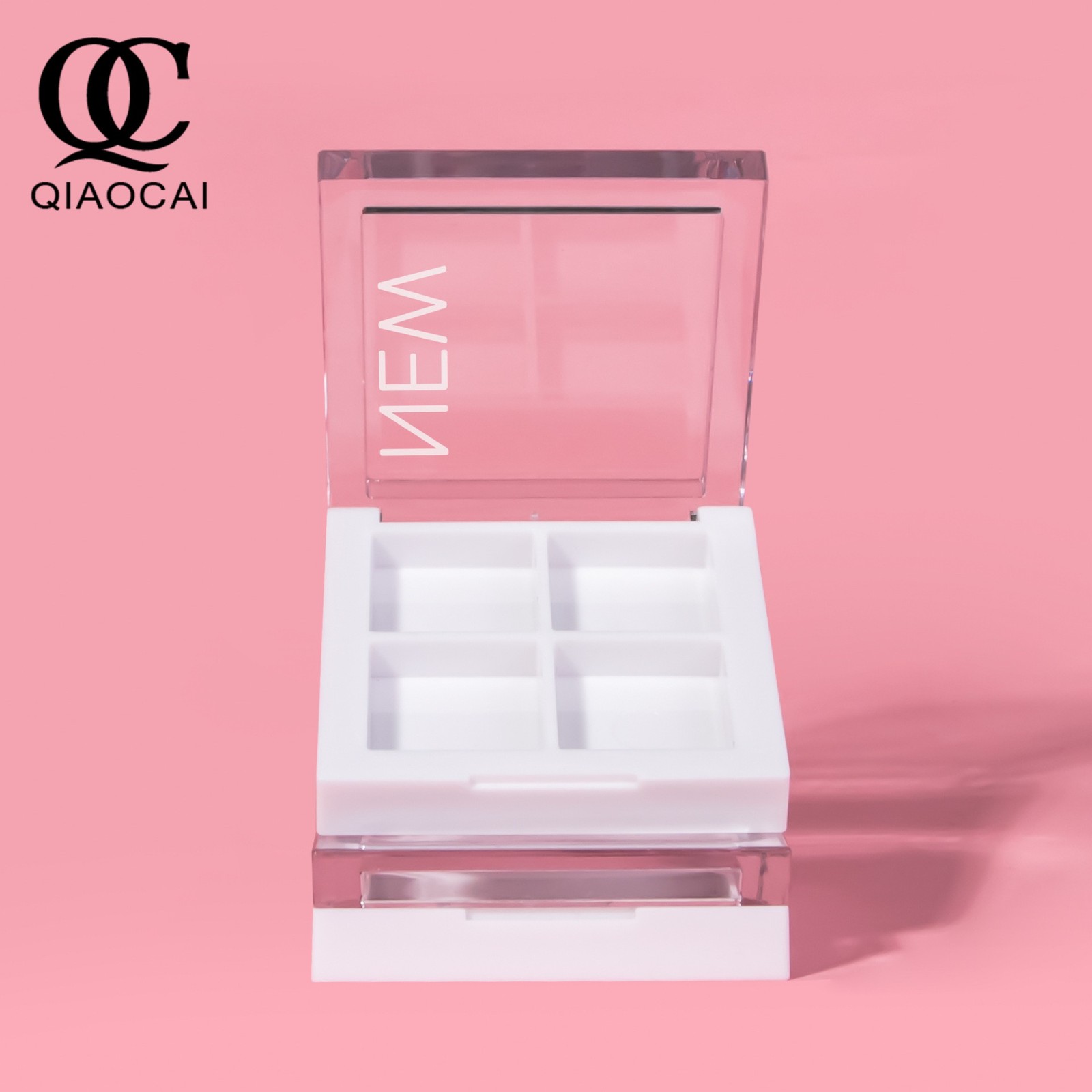 方形四色眼影盒8g单色粉饼盒翻盖卡扣彩妆化妆品包材跨境专供图3