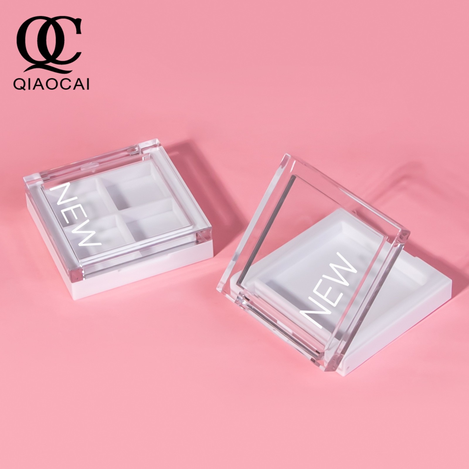 方形四色眼影盒8g单色粉饼盒翻盖卡扣彩妆化妆品包材跨境专供图4