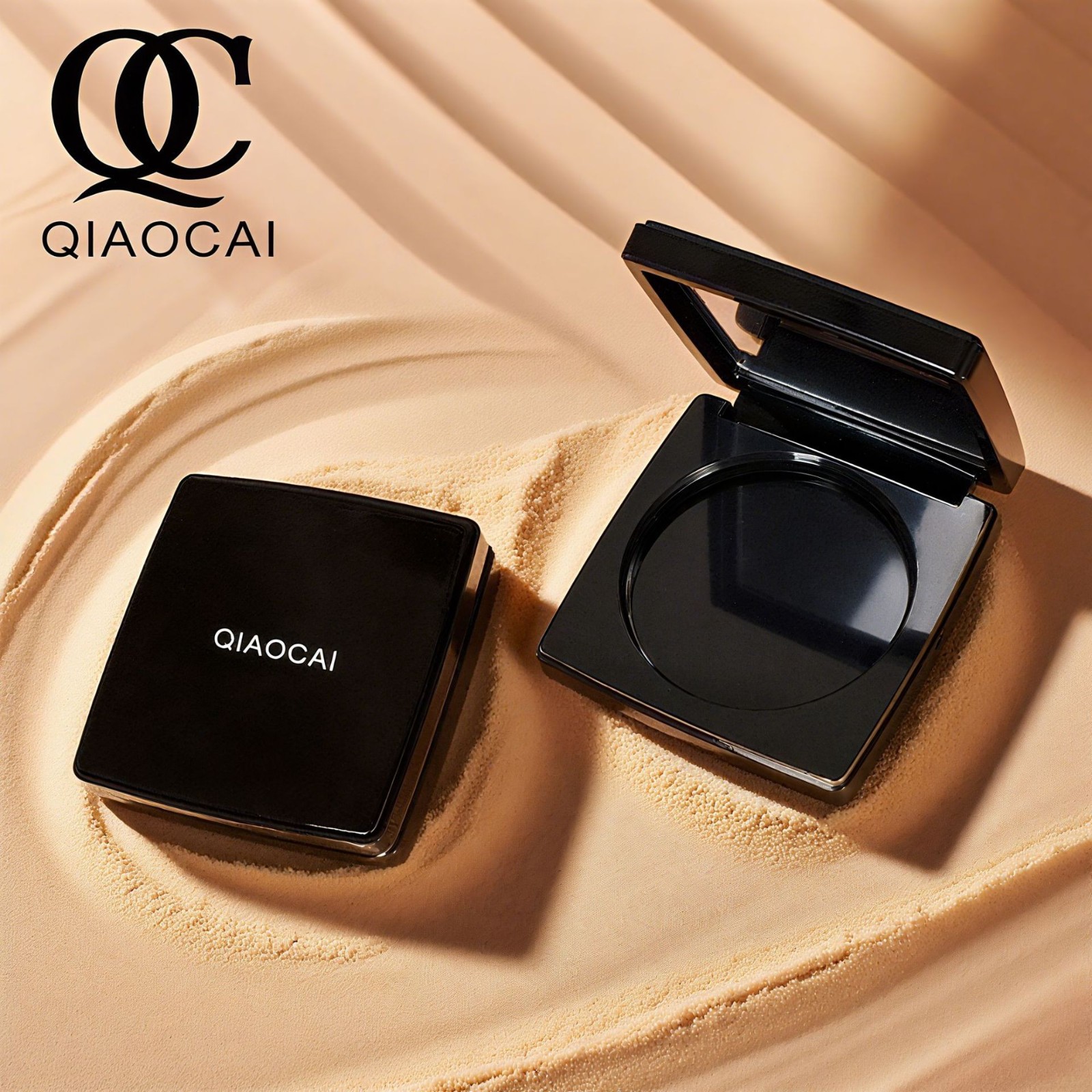 磁吸粉饼盒爆款外方内圆带顶片经典加重粉饼腮红定妆高光彩妆包材图4