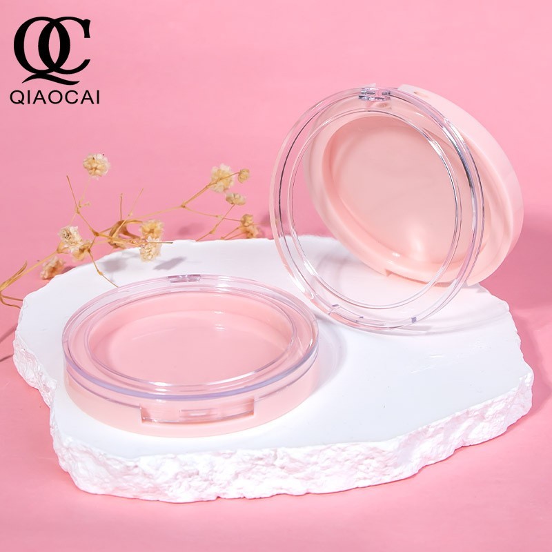热门圆形粉饼盒清新简约粉底膏遮瑕膏专用包材扣位彩妆厂家10-12g图2