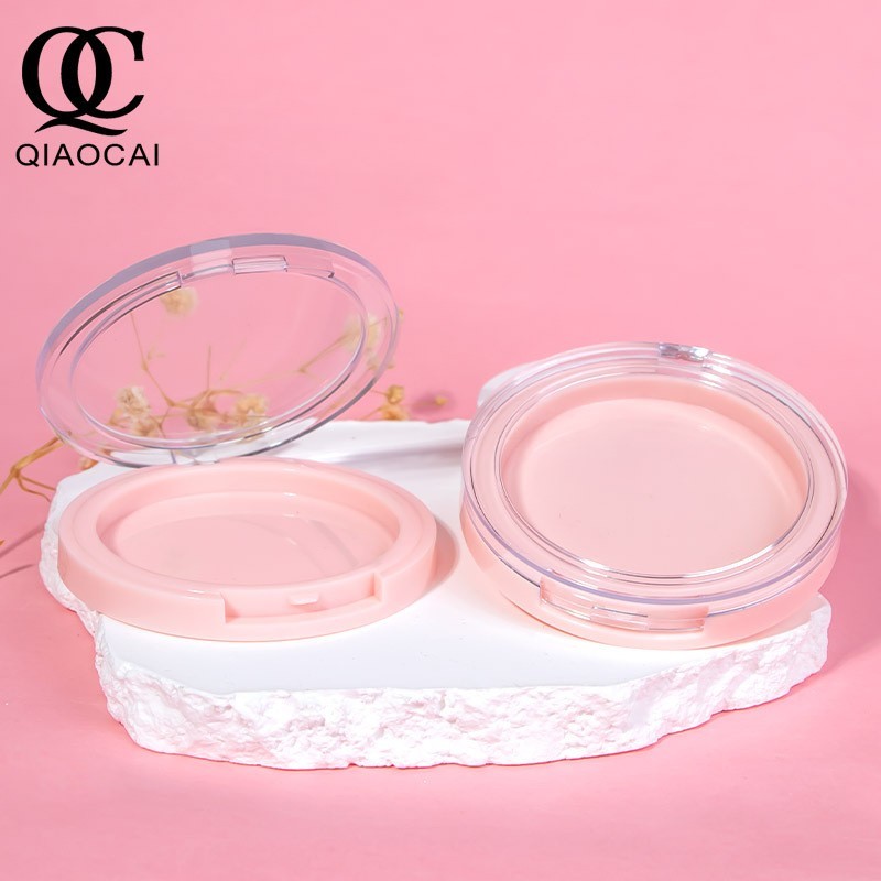 热门圆形粉饼盒清新简约粉底膏遮瑕膏专用包材扣位彩妆厂家10-12g图4