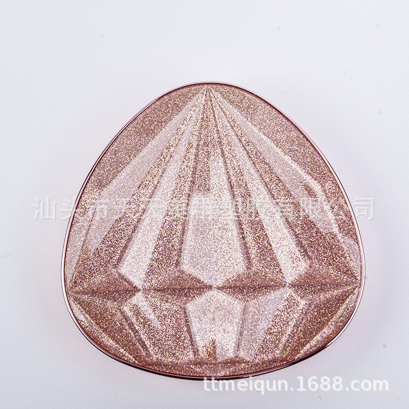 马逊电商喷镀三角BB磁扣带镜气垫盒乳液防晒CC妆前分装盒图3