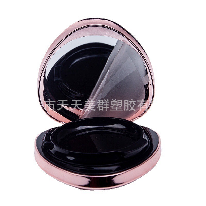 马逊电商喷镀三角BB磁扣带镜气垫盒乳液防晒CC妆前分装盒图5