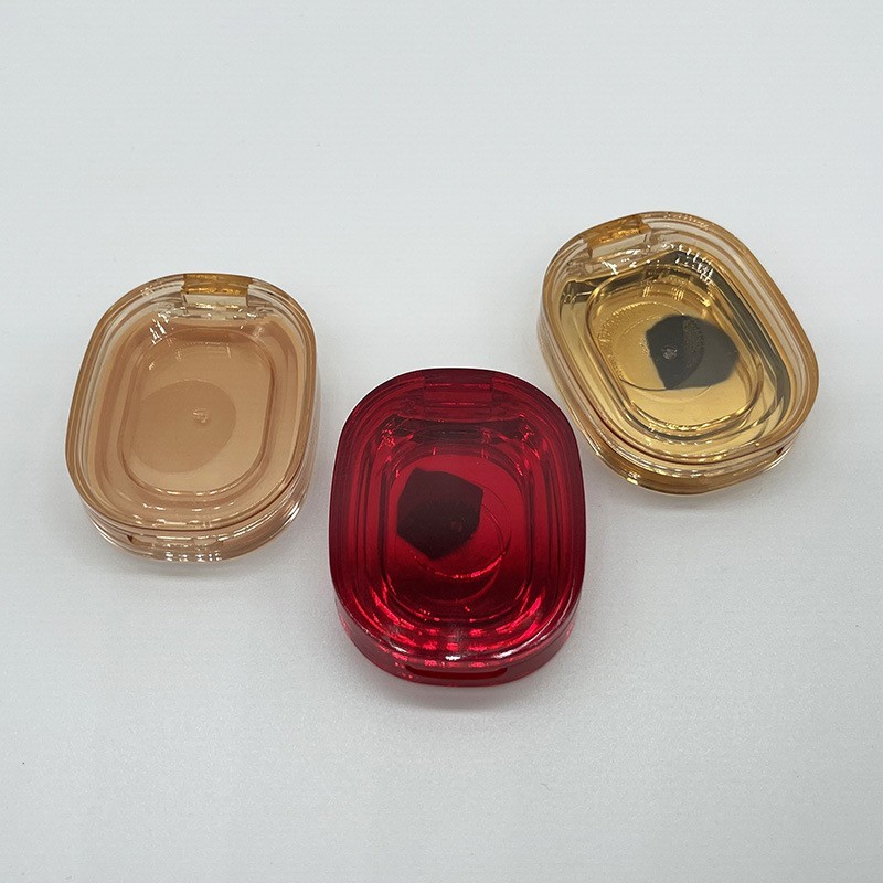 定制注塑化妆品包材马卡龙色粉饼盒分装手工高光眼影腮红遮瑕空盘图2