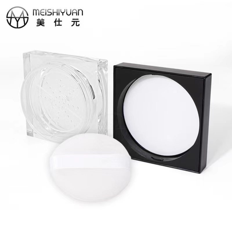 方形散粉盒包材 高档10g蜜粉盒塑料网格散粉分装盒卡位散粉盒图4