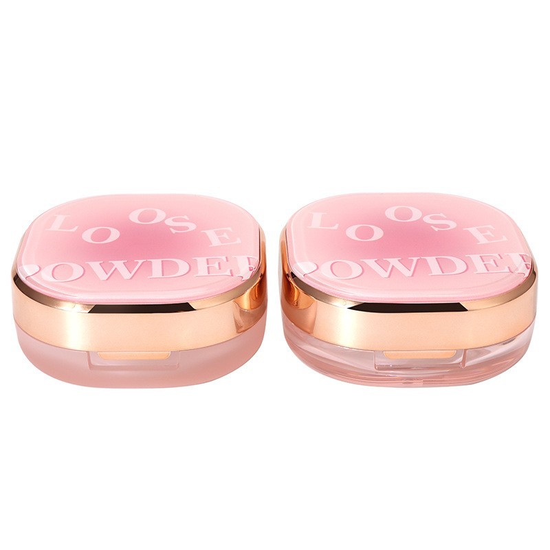 方形圆角散粉盒空盒包材 翻盖塑料网格蜜粉盒子 带顶片定妆粉盒子图5