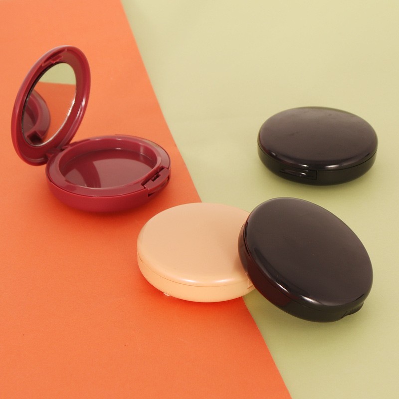 厂家定制大牌同款包材粉盒眼影粉饼空盒子双层圆形带镜片包材塑料图4